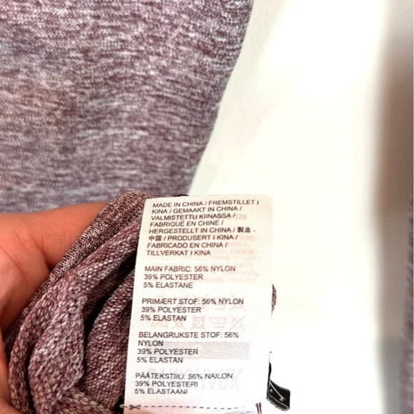 Gymshark Flex Burgundy Marl Leggings Womens Small Athleisure Gym Workout - Picture 6 of 6